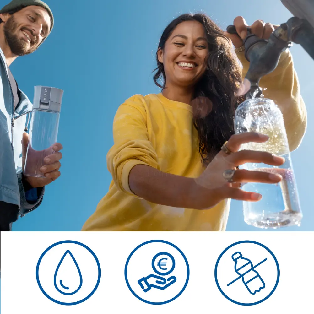Brita Fill&Go Vital, flaška za vodo - marelica (0,6 l)